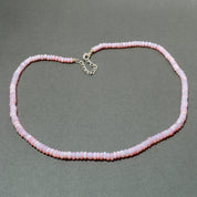 Natural Green Peruvian Opal Beaded Necklace | 925 Sterling Silver Adjustable Chain | October Birthstone | Women Jewelry