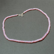 Natural Green Peruvian Opal Beaded Necklace | 925 Sterling Silver Adjustable Chain | October Birthstone | Women Jewelry