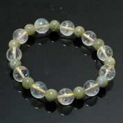 Natural Multicolor Quartz Beaded Fine Gemstone Bracelet 