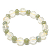 Natural Multicolor Quartz Beaded Fine Gemstone Bracelet 