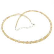 Natural Yellow Rutilated Quartz Beaded Fine Gemstone Necklace 