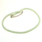 Natural White Prehnite Beaded Fine Gemstone Necklace 