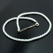 Natural White Moonstone Beaded Fine Gemstone Necklace 