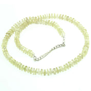 Natural Green Prehnite Beaded Fine Gemstone Necklace 