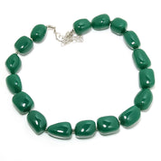 Natural Green Strawberry Quartz Beaded Fine Gemstone Necklace 