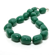 Natural Green Strawberry Quartz Beaded Fine Gemstone Necklace 