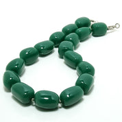 Natural Green Strawberry Quartz Beaded Fine Gemstone Necklace 