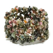 Natural Multicolor Tourmaline Beaded Fine Gemstone Bracelet 