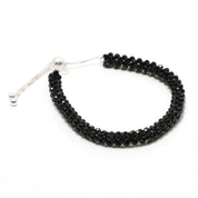 Natural Black Spinel Beaded Fine Gemstone Bracelet 