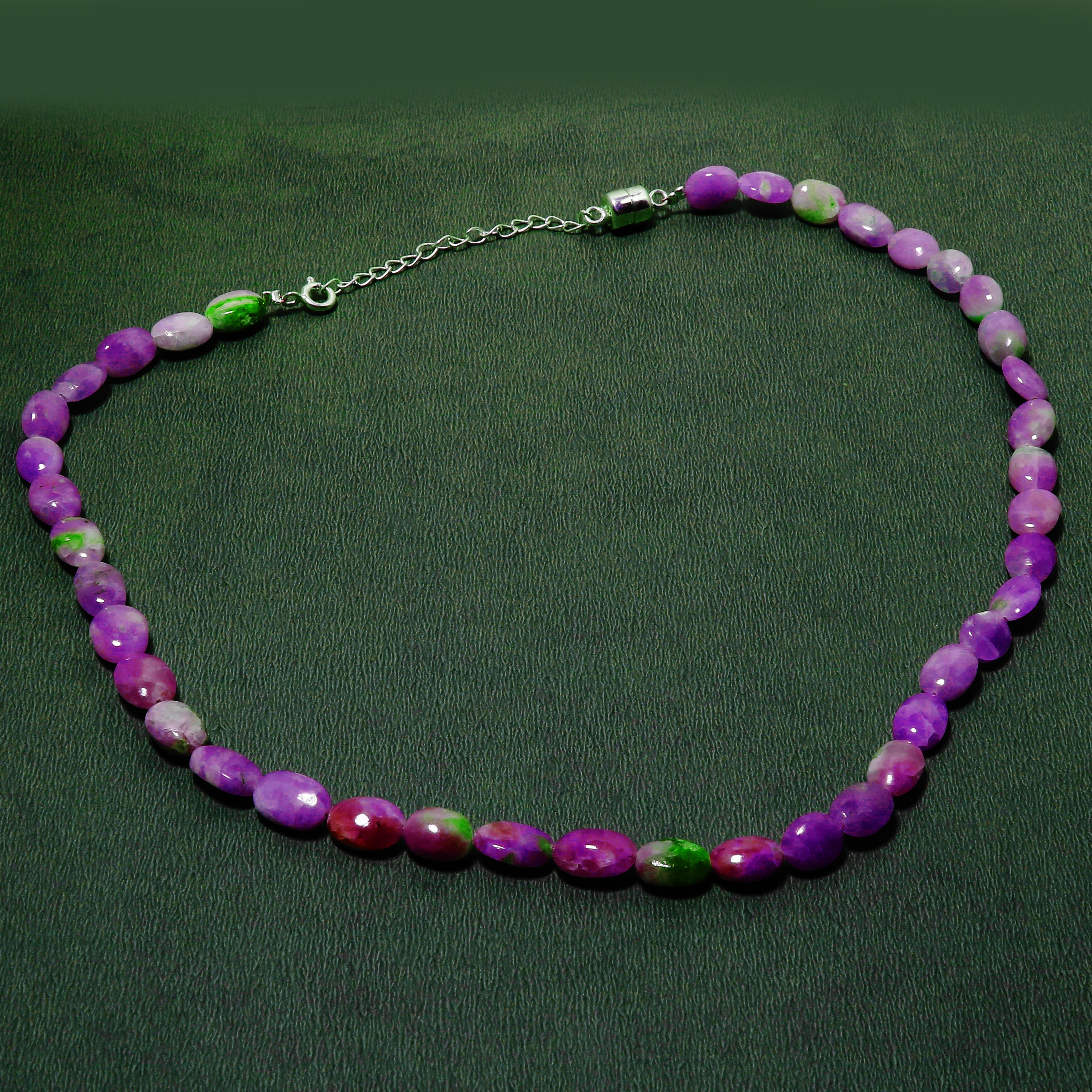 Natural Purple Hackmanite Beaded Fine Gemstone Necklace 