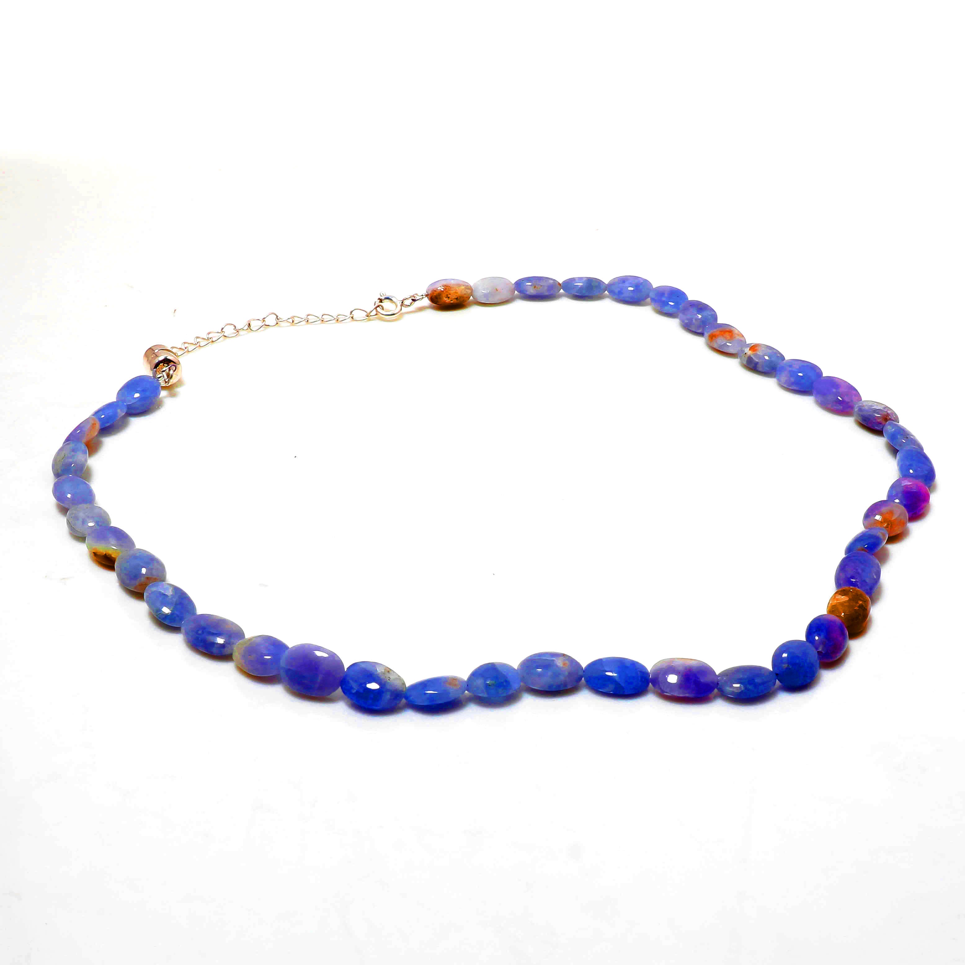 Natural Purple Hackmanite Beaded Fine Gemstone Necklace 