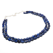 Natural Blue Lapis lazuli Beaded Fine Gemstone Necklace 