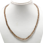 Crystal Quartz Gemstone Beaded Silver Necklace April Birthstone Jewelry For Amplifies Energy And Spiritual Growth 