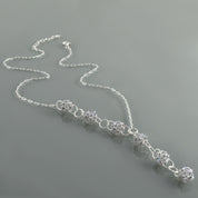 Natural Gray Labradorite Beaded Fine Gemstone Necklace 
