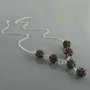 Natural Light Gray Smoky Quartz Beaded Fine Gemstone Necklace 