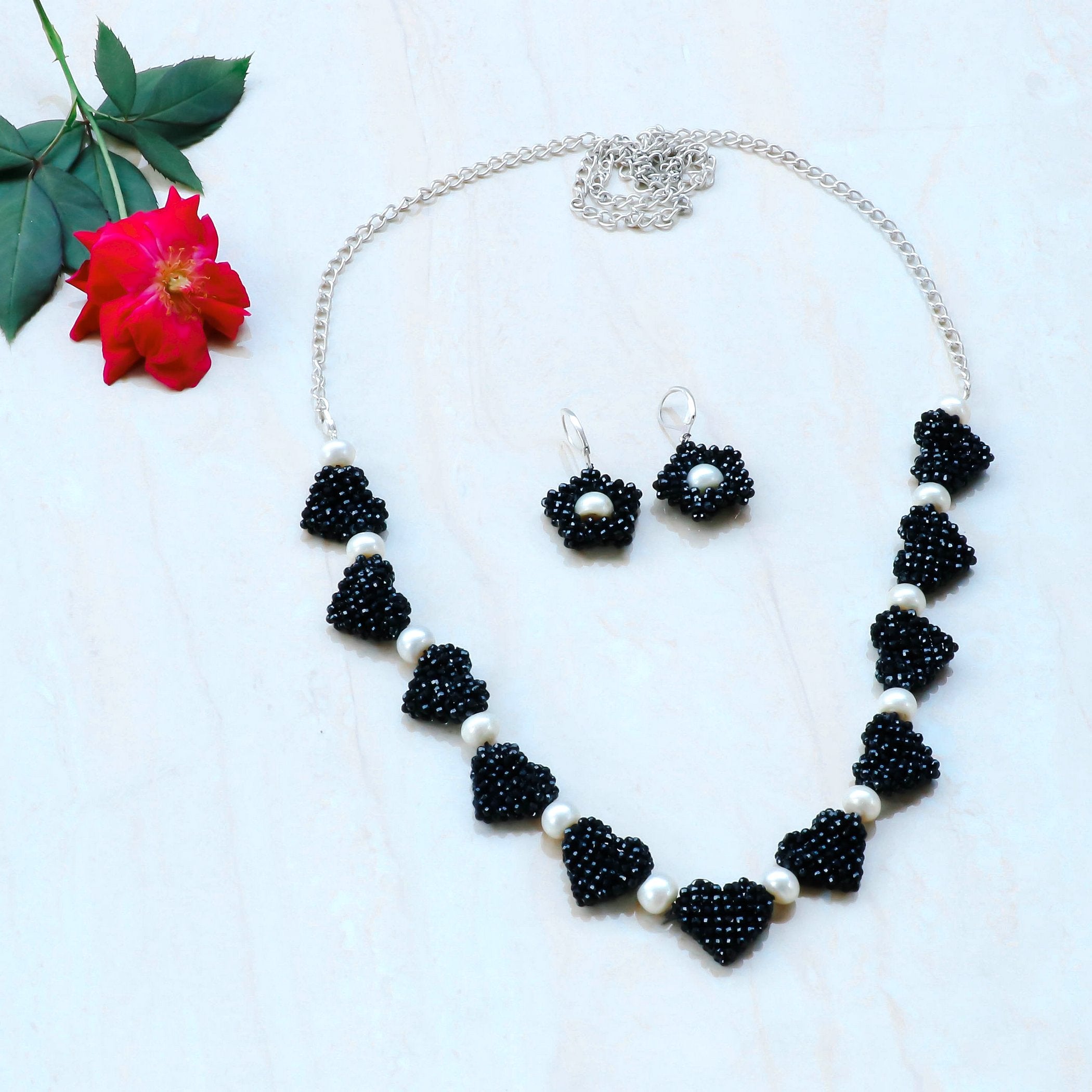 Natural Black Spinel Beaded Fine Gemstone Necklace 