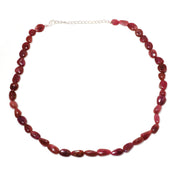 Crystal Quartz Gemstone Beaded Silver Necklace April Birthstone Jewelry For Amplifies Energy And Spiritual Growth 