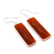 Natural Red Red Onyx Drop/Dangle Fine Gemstone Earrings 