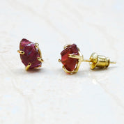 Natural Red Red Garnet Drop/Dangle Fine Gemstone Earrings 