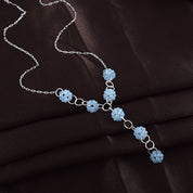 Natural Sky Blue Aquamarine Beaded Fine Gemstone Necklace 