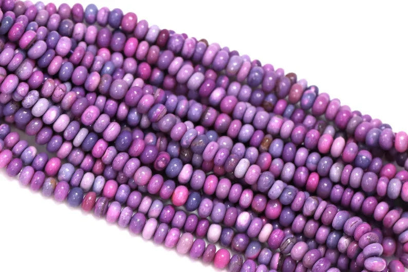 Natural Magenta Lavender Opal Beaded Fine Gemstone Necklace 