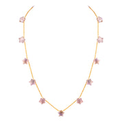 Natural Light Pink Ametrine Beaded Fine Gemstone Necklace 