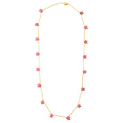 Natural Light Pink Rhodochrosite Beaded Fine Gemstone Necklace 