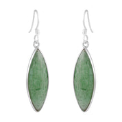 Natural Light Green Strawberry Quartz Drop/Dangle Fine Gemstone Earrings 