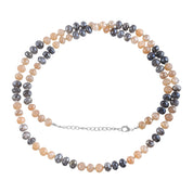 Handmade Mystic Moonstone Round Beads Necklace, Perfect Gift for Her, Natural Crystal Charm