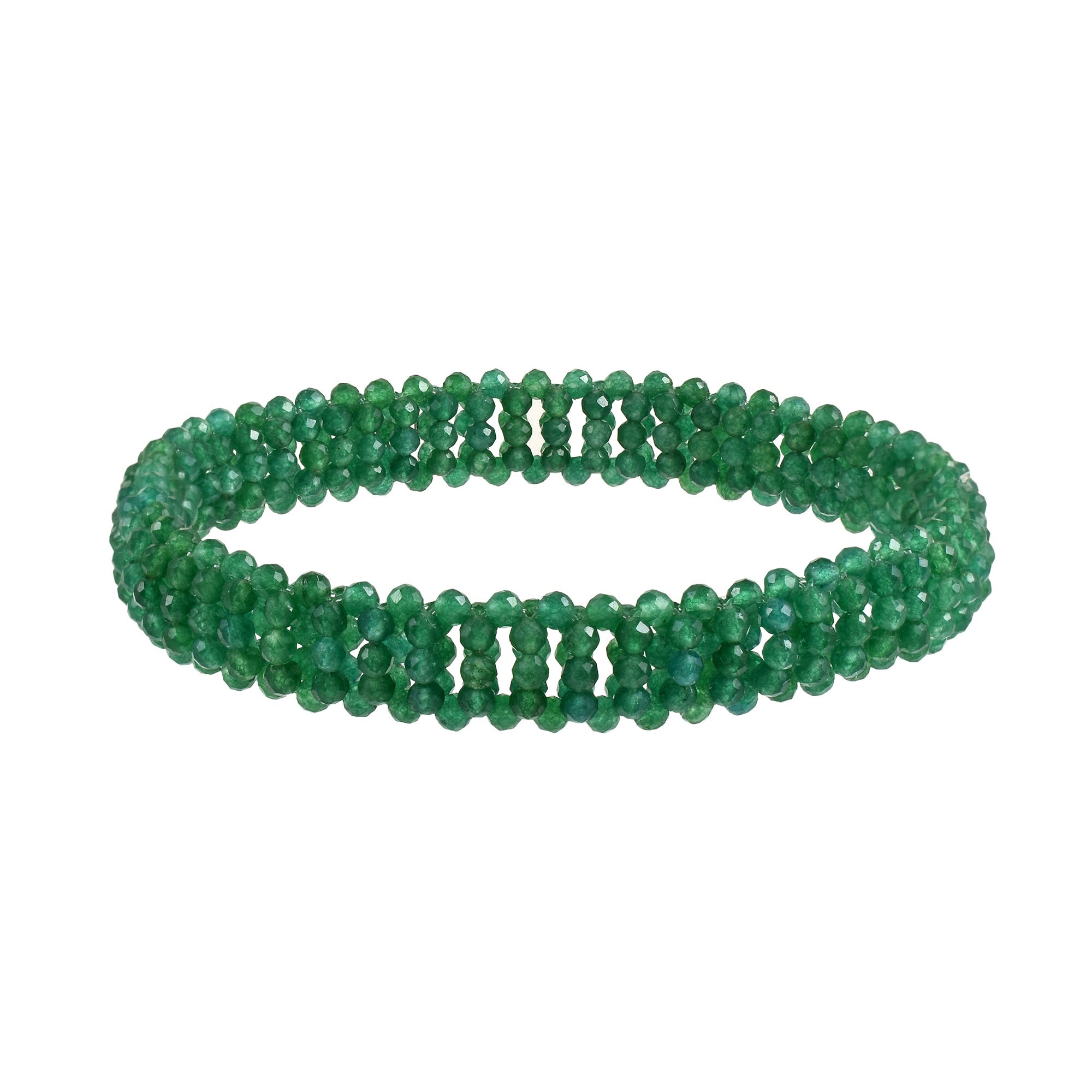 Natural Green Green Aventurine Beaded Fine Gemstone Bracelet 