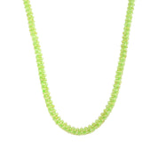 Natural Green Peridot Beaded Fine Gemstone Necklace 