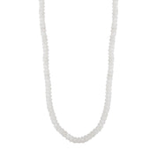 Natural White Crystal Quartz Beaded Fine Gemstone Necklace 