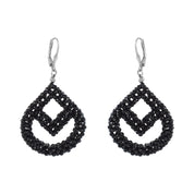 Natural Black Spinel Drop/Dangle Fine Gemstone Earrings 