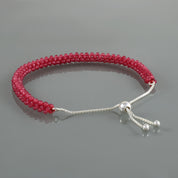 Exquisite Woven Beaded Silver Necklaces & Bracelets, Birthstone Jewelry, Perfect Handmade Gifts