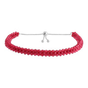 Exquisite Woven Beaded Silver Necklaces & Bracelets, Birthstone Jewelry, Perfect Handmade Gifts