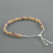 Handcrafted Woven Beaded Silver Necklace & Bracelet, Elegant Jewelry for Every Occasion