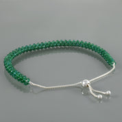 Natural Green Green Quartz Beaded Fine Gemstone Bracelet 