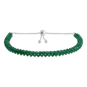 Natural Green Green Quartz Beaded Fine Gemstone Bracelet 