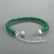 Natural Green Green Quartz Beaded Fine Gemstone Bracelet 