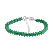 Natural Green Green Quartz Beaded Fine Gemstone Bracelet 