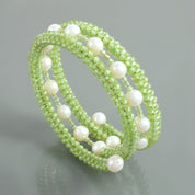 Natural Green Peridot Chain Fine Gemstone Bracelet 