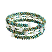 Natural Multicolor Turquoise Chain Fine Gemstone Bracelet 