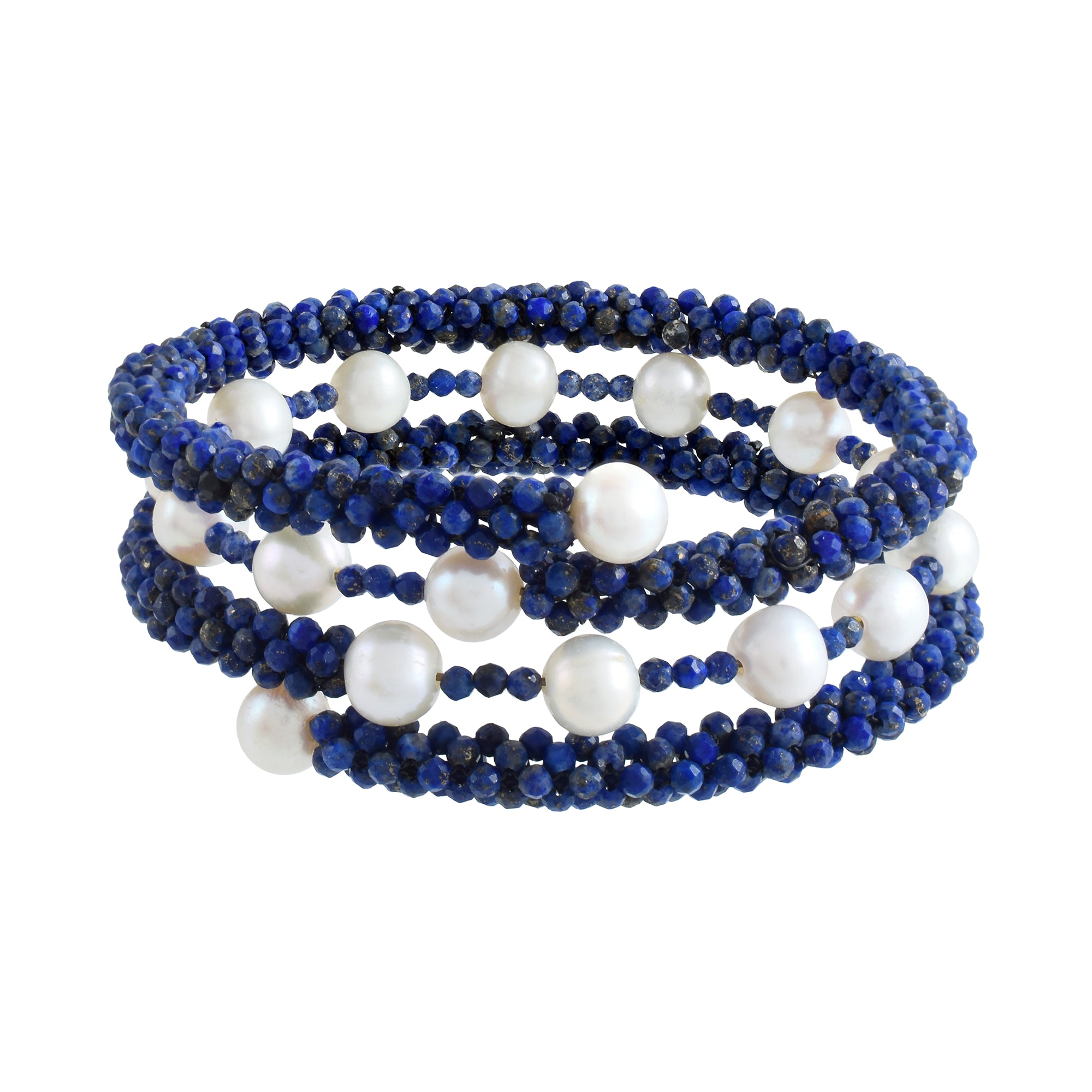 Natural Blue Lapis Lauzli  Chain Fine Gemstone Bracelet 