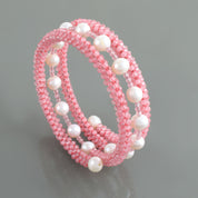 Natural Light Pink Rose Quartz Chain Fine Gemstone Bracelet 