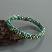 Natural Multicolor Turquoise Beaded Fine Gemstone Bracelet 