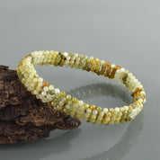 Natural Lime Green Grossular Garnet Beaded Fine Gemstone Bracelet 