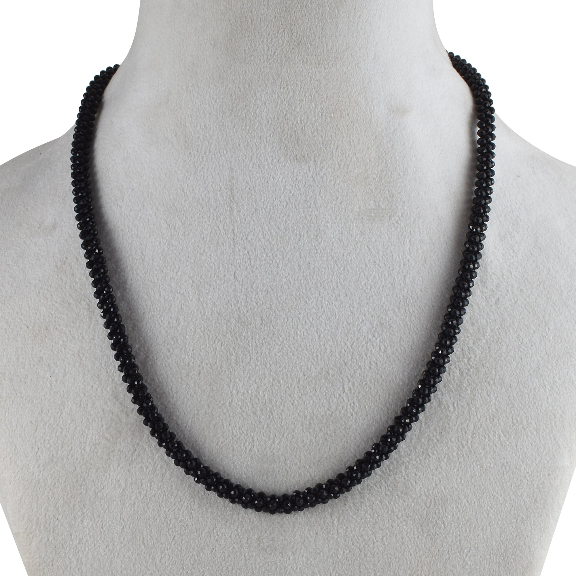 Natural Black Spinel Beaded Fine Gemstone Necklace 