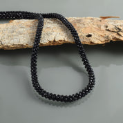 Natural Black Spinel Beaded Fine Gemstone Necklace 