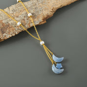 Stunning Gold Plated Silver Chain Necklace, Birthstone Jewelry Healing Power Accessory for Vitality