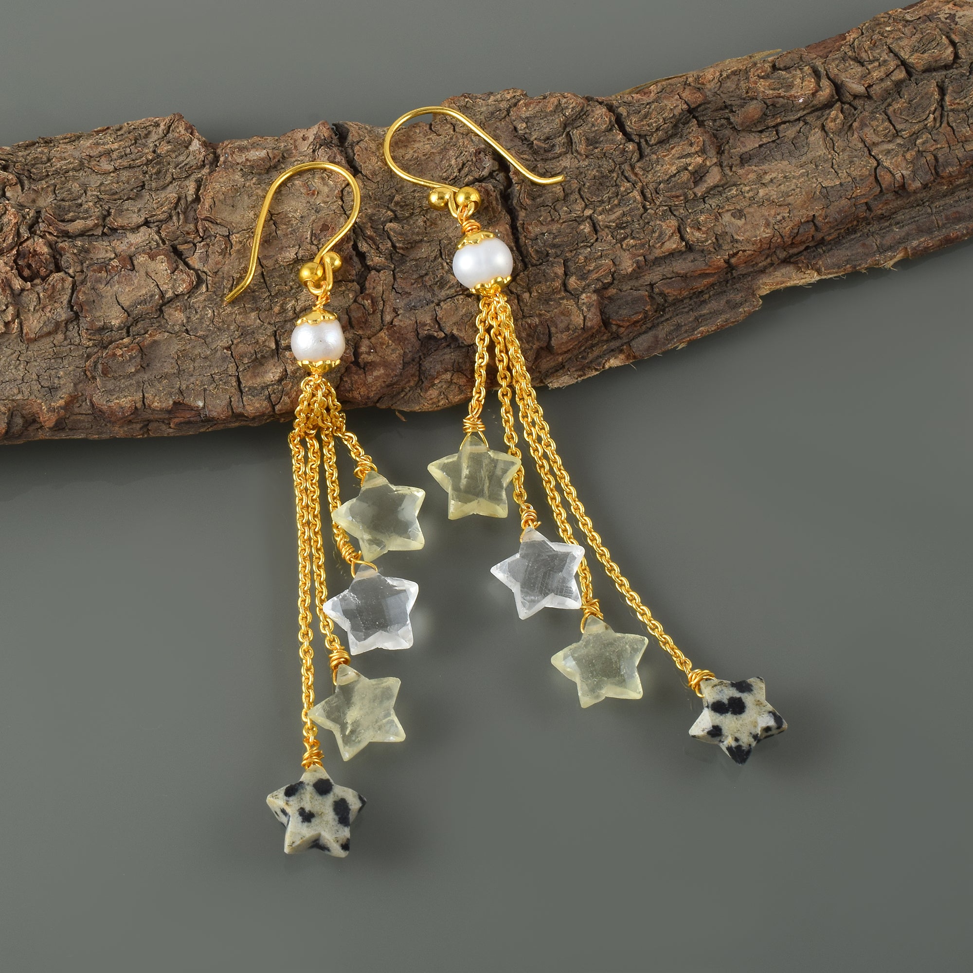 Natural Lemon Yellow Lemon Quartz Drop/Dangle Fine Gemstone Earrings 